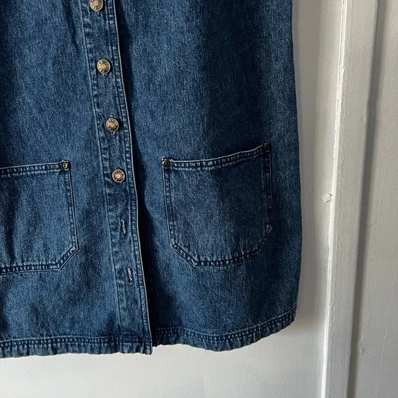 Vintage Denim Button-Up Dress - Picture 4 of 14